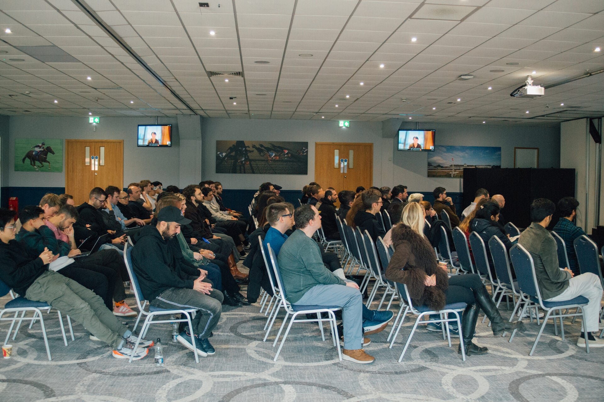 Data team at a company-wide event