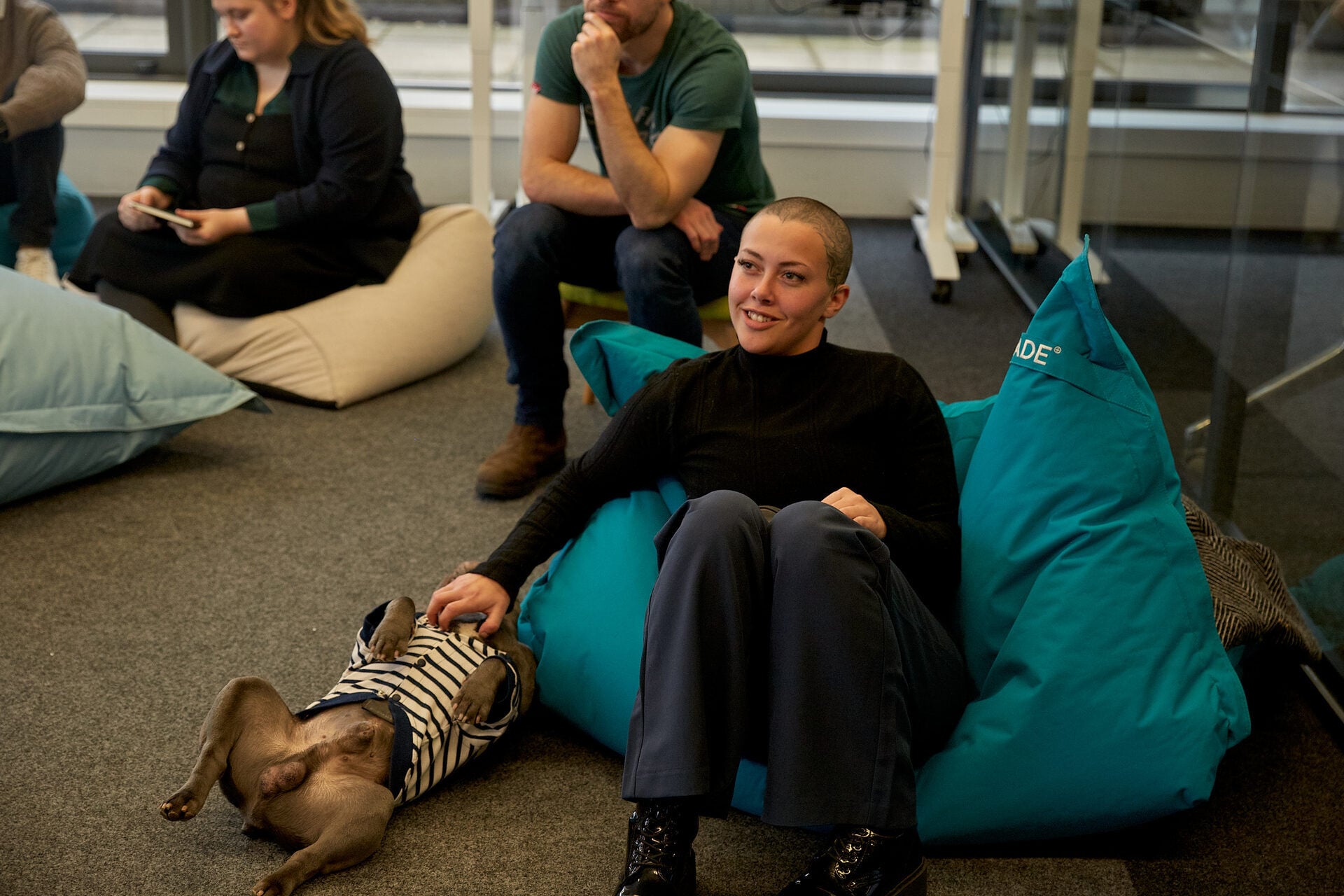 Relaxed culture at Smarkets with beanbags and pets